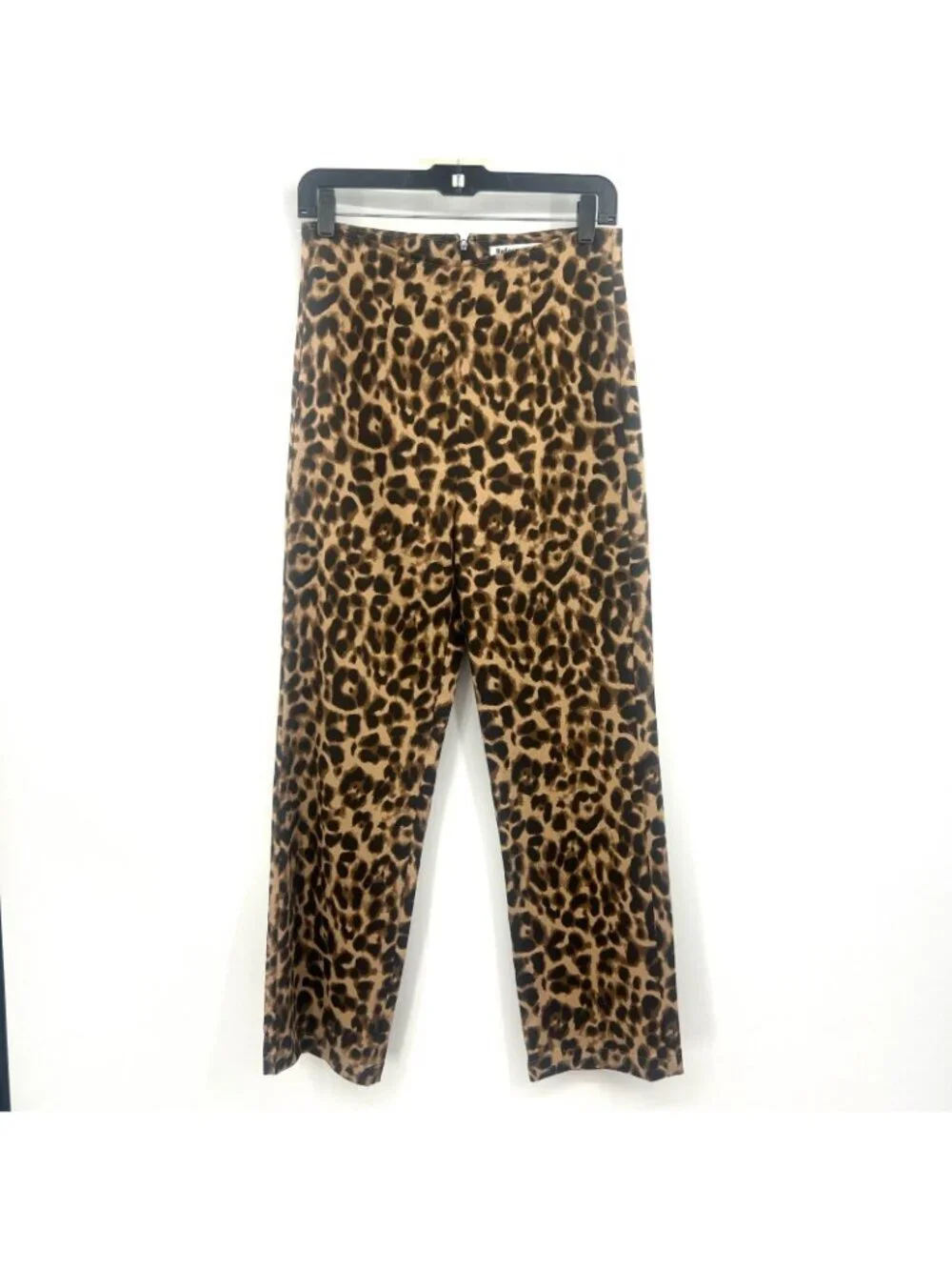 Reformation Marlon High Rise Cropped Stright Leg Leopard Print Pants Women's 6